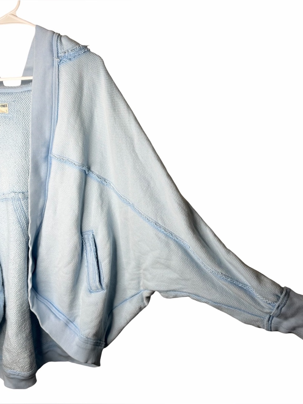 We The Free Forever Yours Cardi Size Small in Baby Blue Eyes Cardigan Hooded - Picture 6 of 8